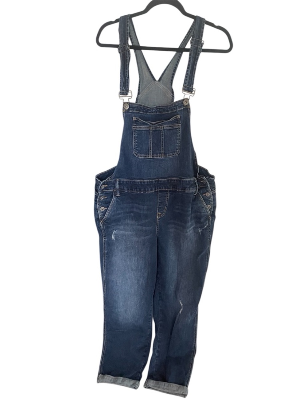 torrid Dark Blue Denim Women's Cropped Overalls